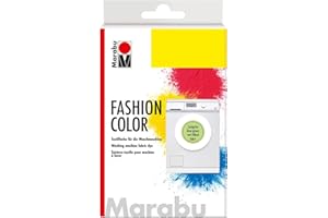 Marabu Fashion Color, tinta per tessuti in lavatrice, lavabile in lavatrice, adatto per cotone, lino e tessuti misti, 30 g di colorante e 60 g di reazione