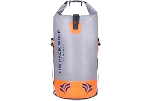 The Pack Wolf Company Wodoszczelny Worek Premium 20L 10L 2L Plecak Regulowane Szelki Na Ramię Kajakarstwo Rafting Żeglarstwo Sporty Wodne Pływanie (20L)