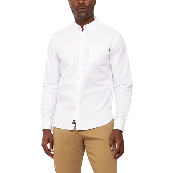 Dockers Camicia Uomo Slim Fit Originale Con Colletto Button-down, Lavaggio 30°