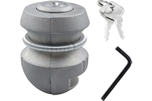 CIMVIDI Lucchetto per Rimorchio, Universale Gancio di Traino Serratura, Antifurto per Rimorchio, Lucchetto per Gancio di Traino, Lucchetto di Sicurezza per Roulotte con 2 Chiavi