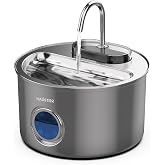 Haustier WF009LS-M Otomatik Kedi Su &Ccedil;eşmesi,Kedi Su Sebili, Su Pınarı 3.5Lt Geniş Hazne, SUS304 &Ccedil;elik, &Ccedil;ok Katmanlı Filtrasyo