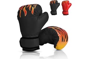 Wuudi Kids Boxing Gloves 6oz MMA Punch Bag Training Mitts for Kids 3-10 Years Training Gloves for Muay Thai Kickboxing
