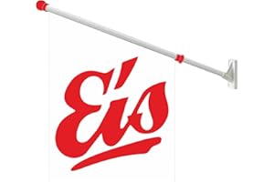 AGENTUR WERNER KUHLINS Werbeflagge (Fahne mit über 50 Varianten, Text und Bild, z.B. Eis, Döner, Kaffee, Crepes, Waffeln, Pommes uvm.) Ideal für Kiosk, Restaurant oder Kirmes, weiß (Eis 1)