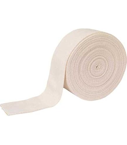 Tubigrip - Multi-purpose Elasticated Tubular Bandage, Large Knee Medium Thigh Standard Compression Size F 4 Inches X 11 Yards Natural 1 Count