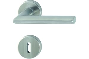 HOPPE maniglia Stoccolma con rosette BB colorato barba, in acciaio inox opaco, 3080747