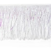Franges En Soie 10m X 10cm - Polypropylène Blanc - Pour Couture, Décoration Rideaux, Meubles