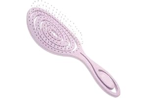 CS Beauty Eco Friendly Straw Hairbrush, Flexible Soft Pin Bristles, Detangling Wet/Dry Hair, Head Massaging Pro