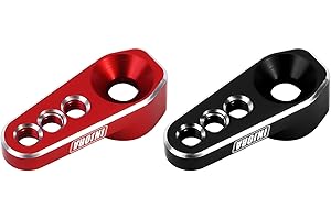 INJORA 25T Servo Arm Hupe -Aluminium Servo Upgrade Zubehör für 1/18 TRX4M RC Crawler Auto (Schwarz & Rot)