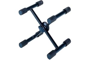 QUIK LOK QL322, Supporto Micro a "X" da tavolo, per Tastiere da 25 e 49 note, Carico Massimo 45 kg, Peso 1,4 kg, Colore Nero