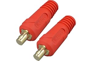 RIVERWELD Cavo di saldatura TIG Connettore da pannello DKJ35-50 300Amp Raccordo rapido Rosso 2pz