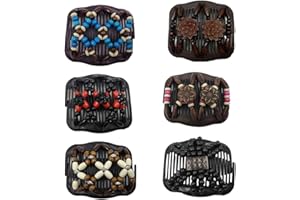 AMASAWA 6 Pezzi Fermagli per Capelli Elastici Magici,Pettine per Capelli Elastici Doppie Clip,Molletta per Capelli Multiuso con Molletta per Strumenti per la Progettazione di Capelli Fai da te