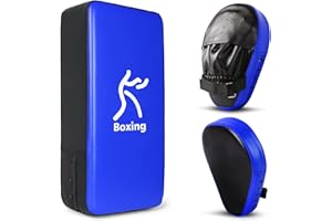 Odoland Pugilato Kit 2 in 1 per Bambini e Adulti, Include Guanti da Passata da Boxe, Pad da Boxe e Taewondo, Set per Kickboxing, Karate, Muay Thai, MMA Training