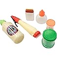 KAUSHEVA Rangoli Tool Set for Making Unique and Beautiful Rangoli Designs (Ivory Pen, 5 Line Galicha Patta, Big Filler, Tiny Dot Bottle, Small Filler, Big Dot Bottle)
