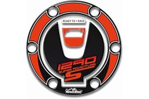 Resin Bike Adesivi Moto Compatibile con KTM 1290 Super Adventure S 2017 2018. Protezione Tappo Serbatoio da Urti e Graffi. Adesivo Resinato con Effetto 3D - Nero