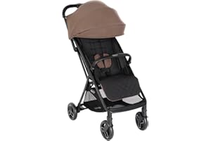 Graco Myavo Poussette de voyage légère avec pliage rapide, de la naissance à environ 4 ans (0-22 kg), se plie rapidement, tient debout une fois pliée, habillage pluie inclus, marron, Fossil
