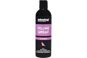 Animology Feline Great Cat Shampoo For Clean and Healthy Coat Cat Shampoo with Peach Fragrance Skin-Friendly, Innovative Formula Mild and Gentle Cat Grooming Shampoo, 250 ml (Pack of 1)