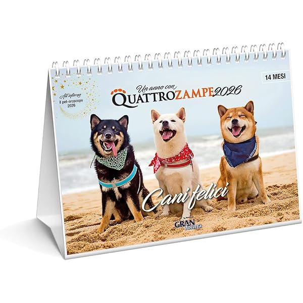 Calendario di animali calendario con cani, cuccioli di