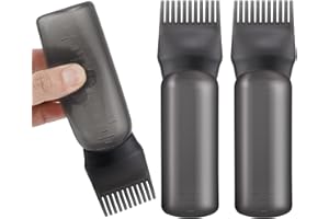 PAEFIU 3 applicateurs d'huile capillaire - 170 ml - Avec graduation graduée - Flacon applicateur de peigne à racine - Brosse de coloration - Pour coloration capillaire