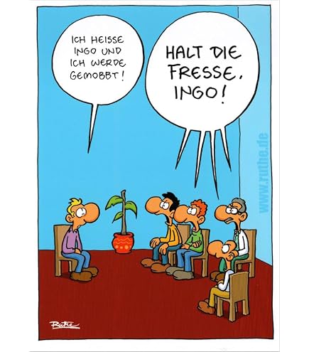 Modern Times Postkarten-Set 'Wie Denn? Die Katze Schläft.' - 3er Set Im Cartoon-Design, A6, Satte Farben