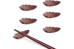 WANGCL 5 Piezas Reposa Cubiertos Mesa Madera Natural Forma Reposa Cucharas Reutilizables Palillos Descansa para Chinos Cuchillos