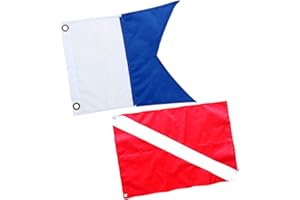 MagiDeal 2x Nylon Flag, Scuba Dive Flag Marker Banner