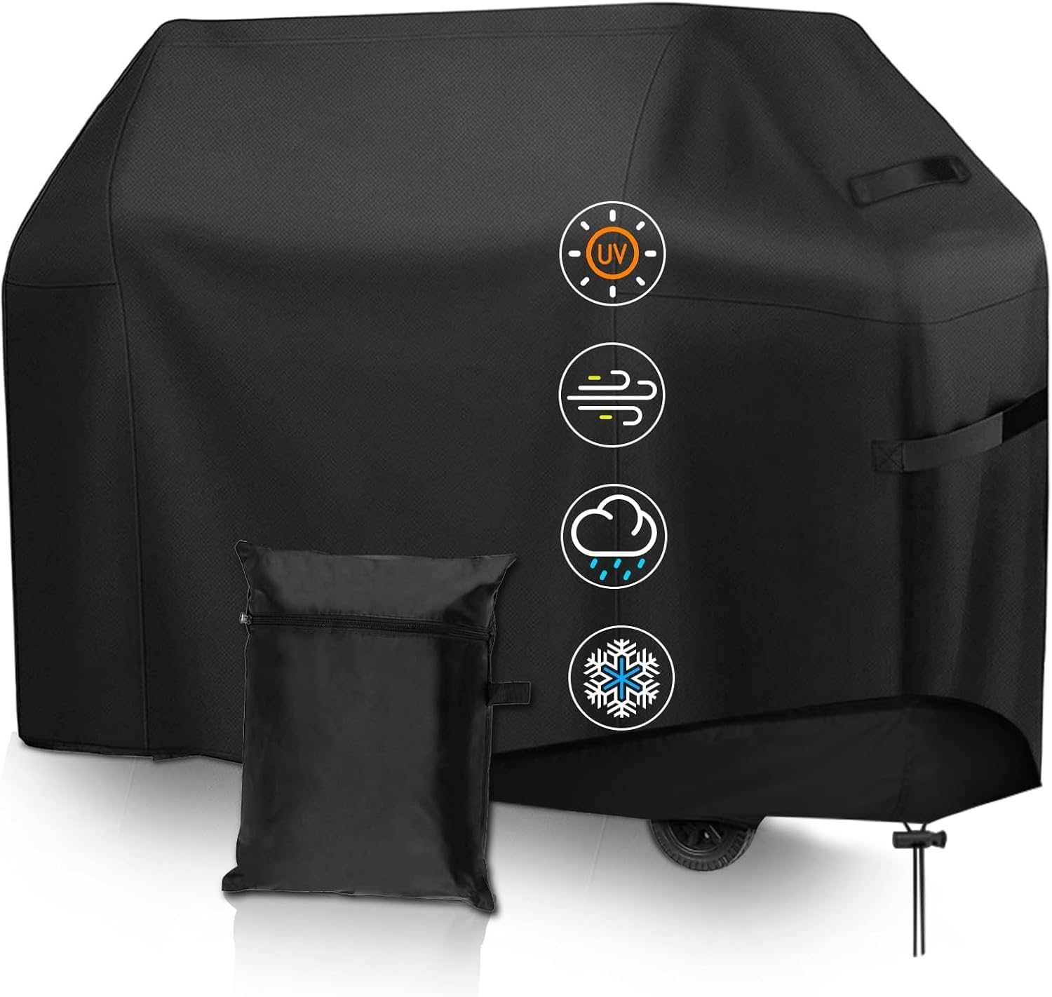 MWZEAUL Funda para Barbacoa Impermeable, Funda para Barbacoa Exterior 210D Oxford, Cubierta BBQ de Parrilla Resistente al Desgarro, Anti-Viento, Anti-Polvo, Funda Protectora para Barbacoa 145x61x117cm