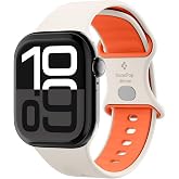 Spigen Apple Watch 49/46/45mm Ultra 3/2/1 / Seri 11/10/9/8/7 ile Uyumlu Kordon Band Nano Pop Yumuşak Silikon Bej Kayış - AMP0