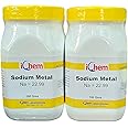 ICHEM Sodium Metal 2x100gm (Coated in liquid Paraffin) CAS NO-7440-23-5 Extra Pure
