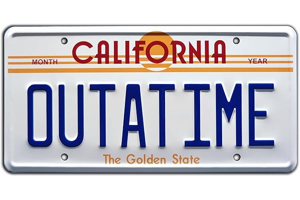 Back to The Future | Outatime | Metal Stamped License Plate