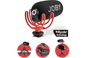JOBY Wavo Micrófono Compacto para Vlogging con Patrón Supercardioide con Rycote Duo-Lyre para Smartphone y Cámara Sin Espejos para Creadores de Contenidos, Youtube y Podcast