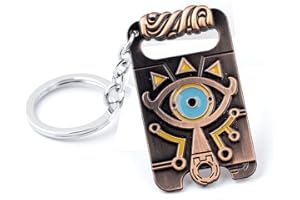 Multiculture Portachiavi in metallo con simboli dello Sheikah Slate per i fan di Zelda, multicolore
