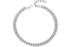 PROSTEEL Collana Uomo a Catena Cubana Barbazzale Grande Robusta, Larga 5 6 10 14 mm, Lunghezze Varie 35-75 cm, Acciaio Inossidabile/Placcato Oro, Argento Oro Nero, Regalo Ottimo (con Confezione)