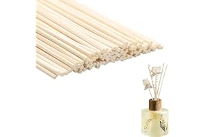 CRIVEPLE 50 Pezzi Bastoncini Diffusore, Bastoncini Per Diffusori, Bastoncini in Legno di Rattan Naturale da 25 cm, per profumo fragranza, per Dispenser di Fragranza