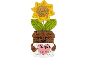 boluoboluomi Thank You Gifts Positive Sunflower Lucky Charm, Positive Potato German Replacement, Knitted Sunflower Gifts for Friends, Colleagues, Teachers and Family