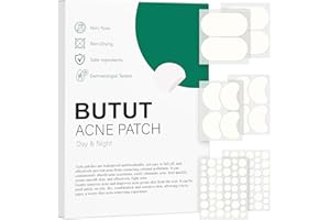BUTBU Lot de 108 Patch Boutons Acne, Grands Patchs d'acné à Butons, Invisibles Naturel Hydrocolloïde Pimple Patch Jour et Nuit, pour Soin de la Peau Dissimuler les Imperfections et Eliminer L'acné