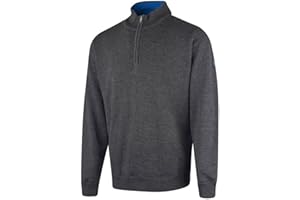 Island GREEN Men's Men's 1/4 Zip Lined Knit Jumper Sweater (Pack of 1)