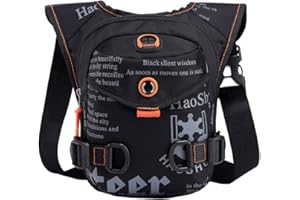 Xieben Outdoor Motorrad Drop Bein Tasche für Männer Frauen Nylon Hüfttasche Tasche Fahrradfahren Radfahren Taktische Reise Wandern Schwarz