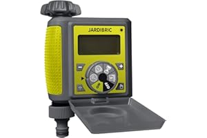 Jardibric - Programmateur d’Arrosage Digital Automatique - de 10s à 7 Jours - Durée de 54s à 360min - Pression 0,5 à 8 Bars - Arrosage Jardin, Potager, Terrasse - Installation Facile
