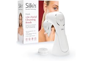 Silk'n Fresh - Spazzola per il Viso con Dispenser per L’erogazione del Detergente - Riduce i Pori Dilatati e Stimola la Microcircolazione - Bianco - 1 Pezzo