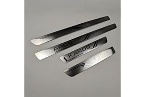 MABEIYE 4 Stück Auto Einstiegsleisten Schutz für Skoda KAROQ, Edelstahl Einstiegsleisten TüRschweller Schutz Leisten