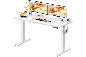 WALKINGDESK Höjdjusterbart Skrivbord, 140 x 60 cm Elektriskt Datorskrivbord, Höj- Och Sänkbart Ståbord med 4 Minnesinställnin