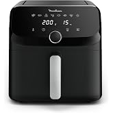 Moulinex - Easy Fry Mega air fryer - 8 programmes - 7.5 L - Noir | Friteuse sans huile mono tiroir pour 8 personnes - 8 progr
