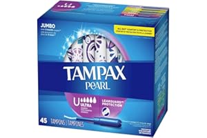Tampax Pearl Tampons with Plastic Applicator ,Ultra 45 Count