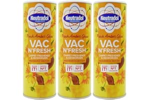 EPISHED Neutradol Carpet Deodoriser 350g Fresh Amber Glow 3 Pack Odour Eliminator Powder for Carpets Rugs and Upholstery Neutralises Smells Pet Odours and Musty Scents Long Lasting Fragrance Room Freshener