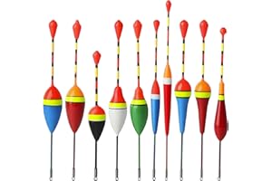OddMart 10Pcs Fishing Floats, Colorful Foam Fishing Bobbers Floats Weighted 0.6g 0.8g 1.2g 2.5g 3.0g 4.5g Tackle Accessory for Carp Trout Bass Panfish Crappie Catfish