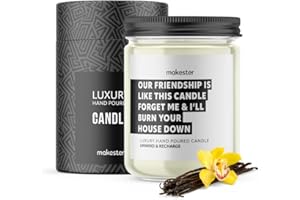 MAKESTER Friendship Candle - Best Friend Birthday Gifts for Women - 220g Soy Wax - Bestie Gifts - Thoughtful Christmas Gifts for Friends, Friendship Gifts for Women and Work Friends