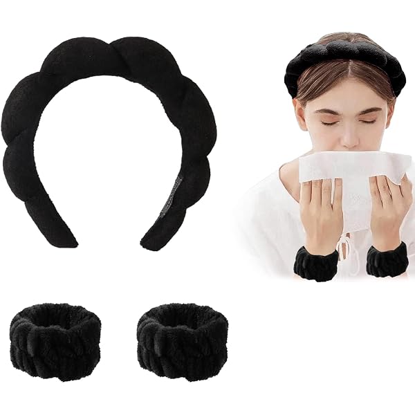 Schwamm-Frottee Haarreifen – Weich, Saugstark, Für Gesichtswäsche, Make-up, Sport, Als Geschenk