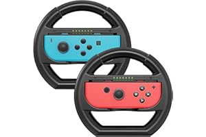 Deruitu 2 Packs Steering Wheels Compatible with Nintendo Switch & OLED Controller, Switch Racing Wheels Controller Accessories for Mario Kart 8 Deluxe