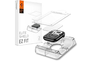 Spigen EliteShield EZ Fit Screen Protector for Apple Watch 11/10 46mm, Installation Kit included, EPU Film, Anti Scratch, Crystal Clear - 2 Pack