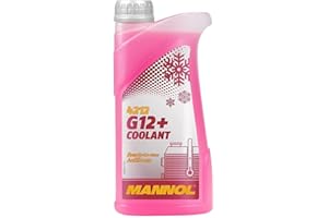 MANNOL 1 Litre Coolant G12+ Antifreeze 4212 SAE J1034 Carboxylated Ready For Use Solution